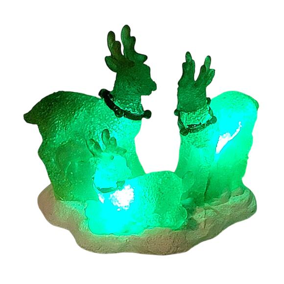 Holiday | Rare Vintage Light Up Tabletop 3 Reindeer Display On Off ...